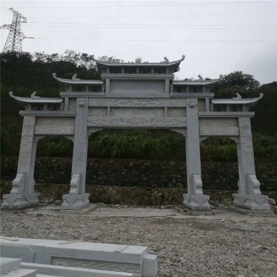 廣場(chǎng)園林鄉(xiāng)村古建大型石雕石牌坊