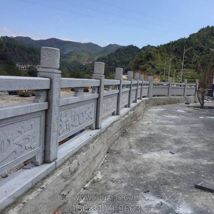 青石雕刻寺廟安裝仿古建筑防護欄板雕塑