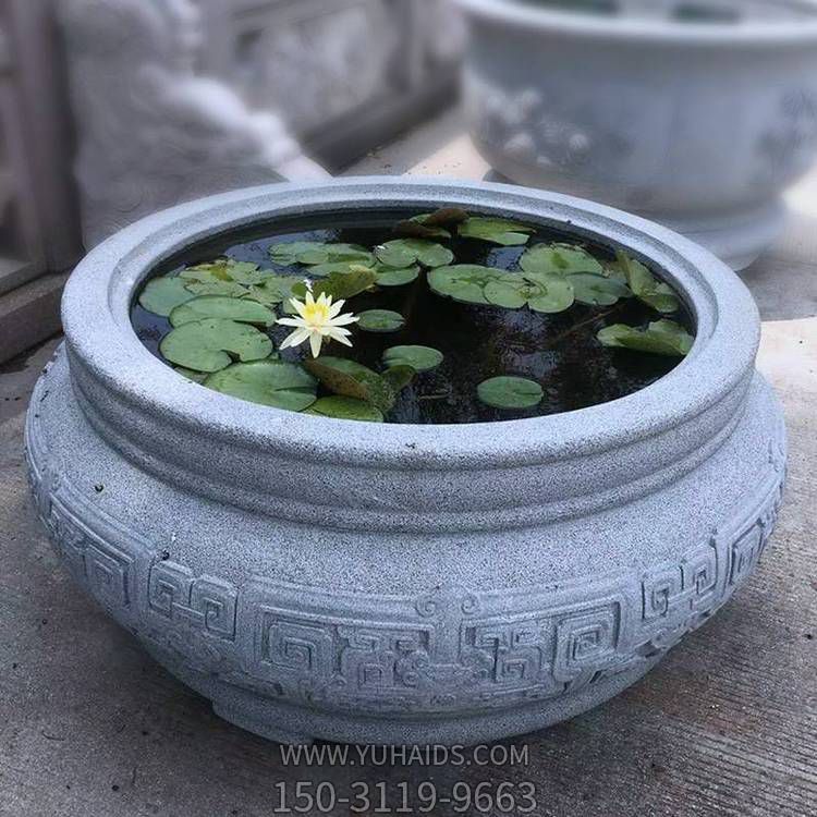 仿古做舊大理石石雕養(yǎng)花養(yǎng)魚(yú)魚(yú)缸雕塑