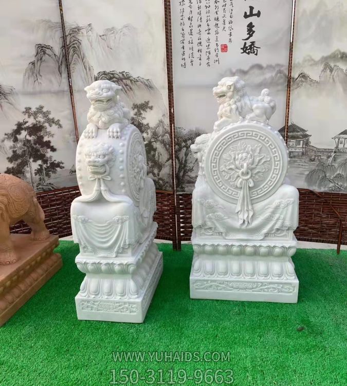 家用鎮(zhèn)宅石墩門(mén)墩一對(duì)抱鼓石雕塑