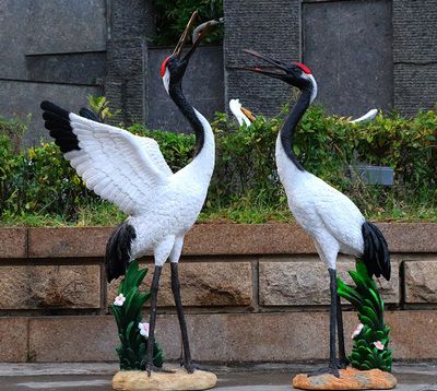 公園廣場大型仿真動物景觀鶴雕塑