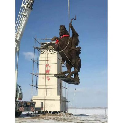 創(chuàng)意騎馬射箭人物景觀雕塑裝飾工程 大型城市標志廣場 擺件