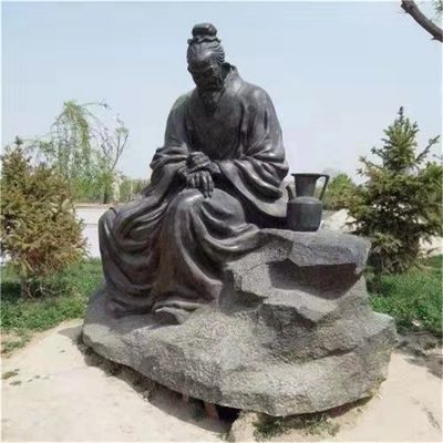 四大名醫(yī)李時(shí)珍人物雕塑玻璃鋼仿銅中醫(yī)文化主題雕塑