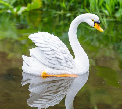 池塘庭院別墅水池仿真動物玻璃鋼天鵝雕塑