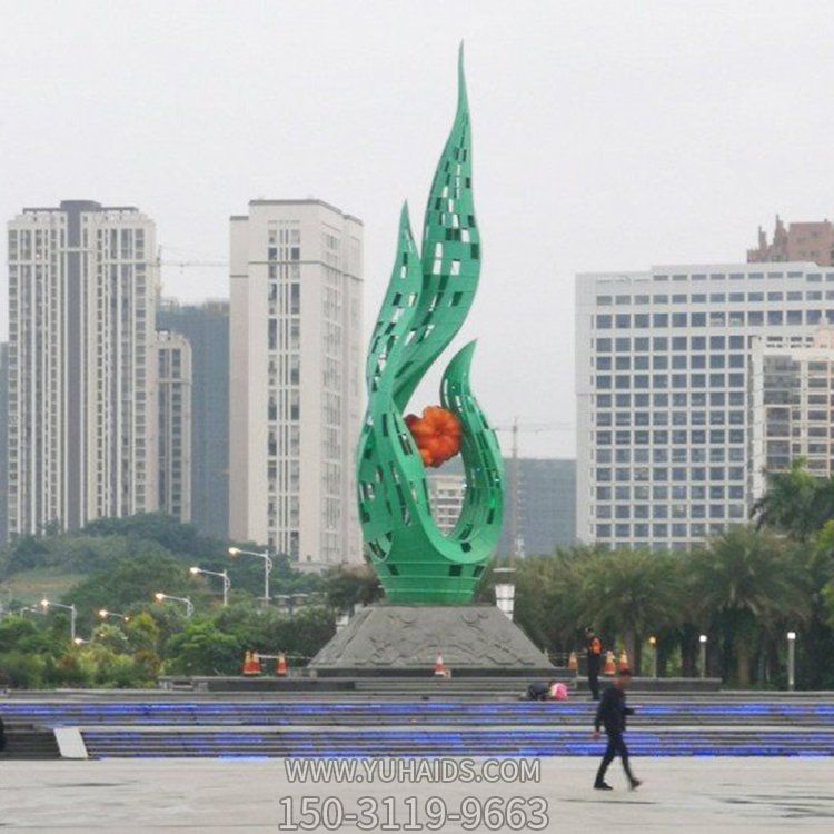 廣場(chǎng)大型不銹鋼鏤空創(chuàng)意景觀擺件雕塑