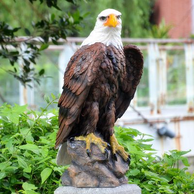 公園一只仿真樹(shù)脂老鷹雕塑