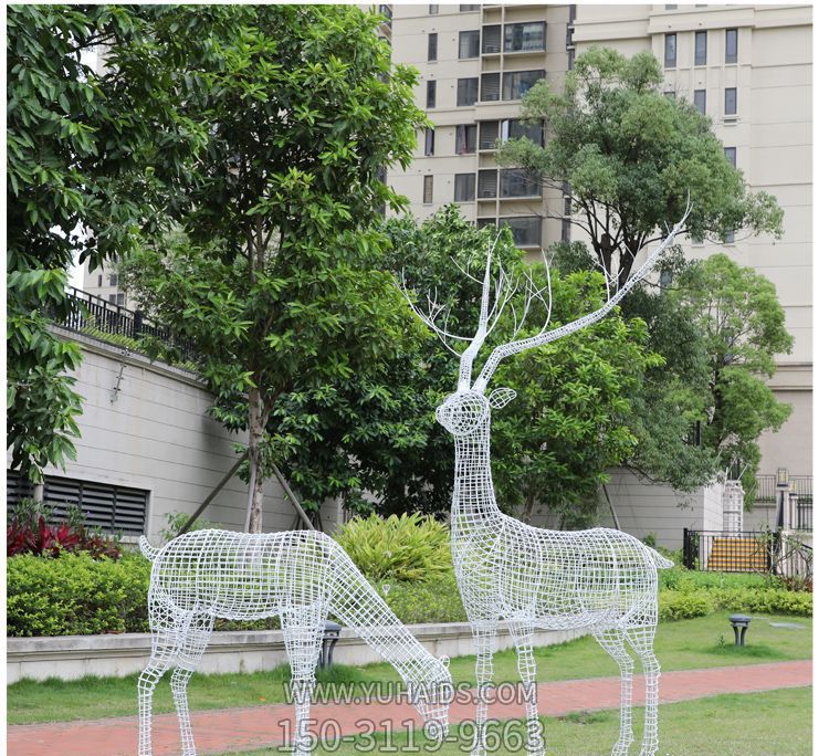 公園鏤空創(chuàng)意戶(hù)外園林景觀梅花鹿雕塑