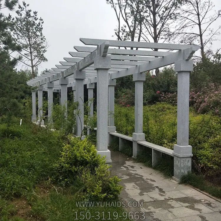 大理石花架，公園過道花架子雕塑